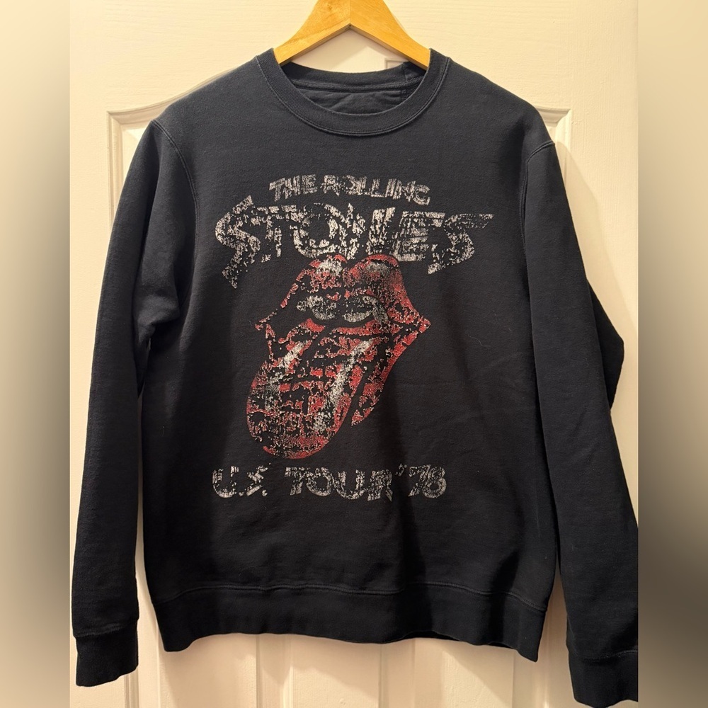 Rolling Stones US Tour ’78 Crewneck Sweatshirt | Distressed Unisex Rock Graphic
